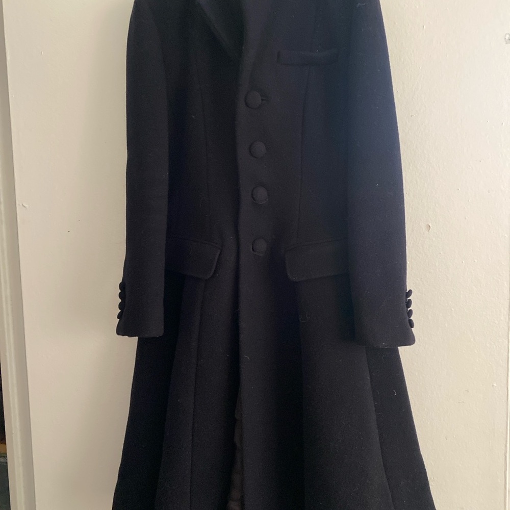 RALPH LAUREN Girls Navy Wool Coat (Size S)